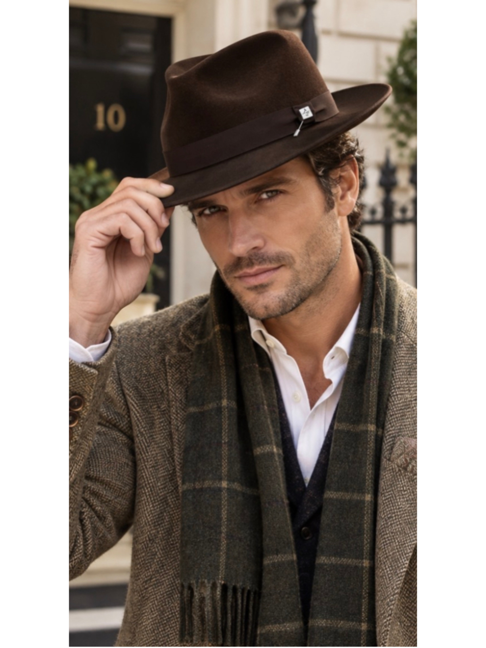 Men's Tom Smarte London Wool Felt Fedora Hat Brown Size M/L 7 1/4 New w Tags!